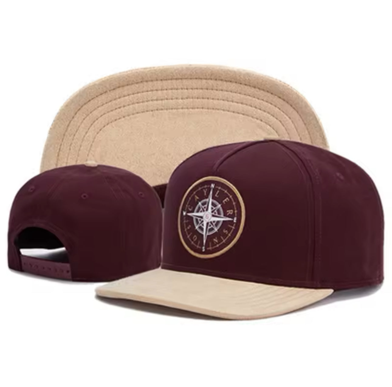 Snap-back Compass Button Duck Tongue Hat
