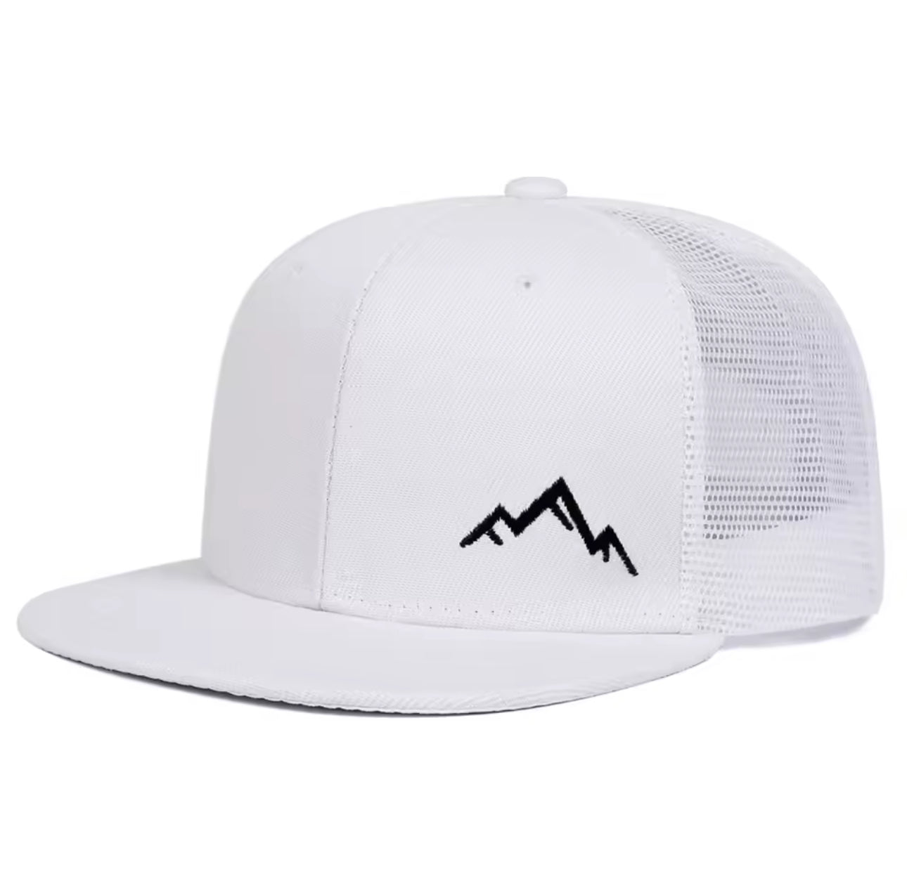 Snap- back Mountain Embroidered Net Hats for Spring Summer Outdoors Adjustable Baseball Caps
