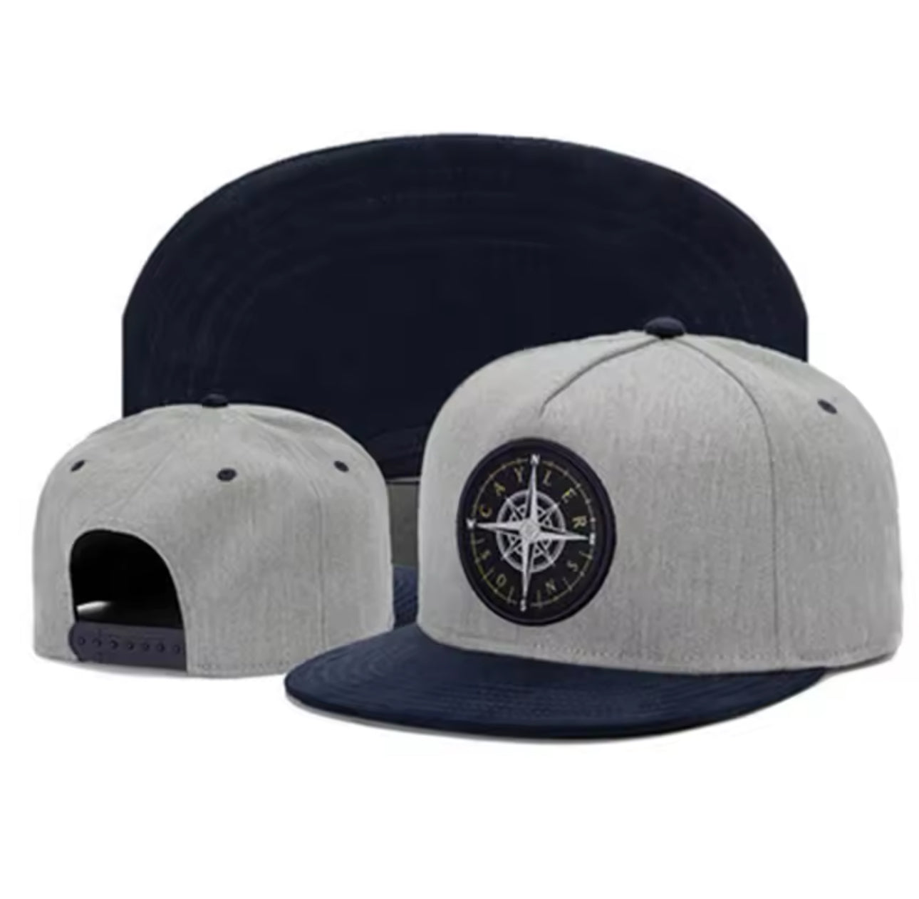 Snap-back Compass Button Duck Tongue Hat