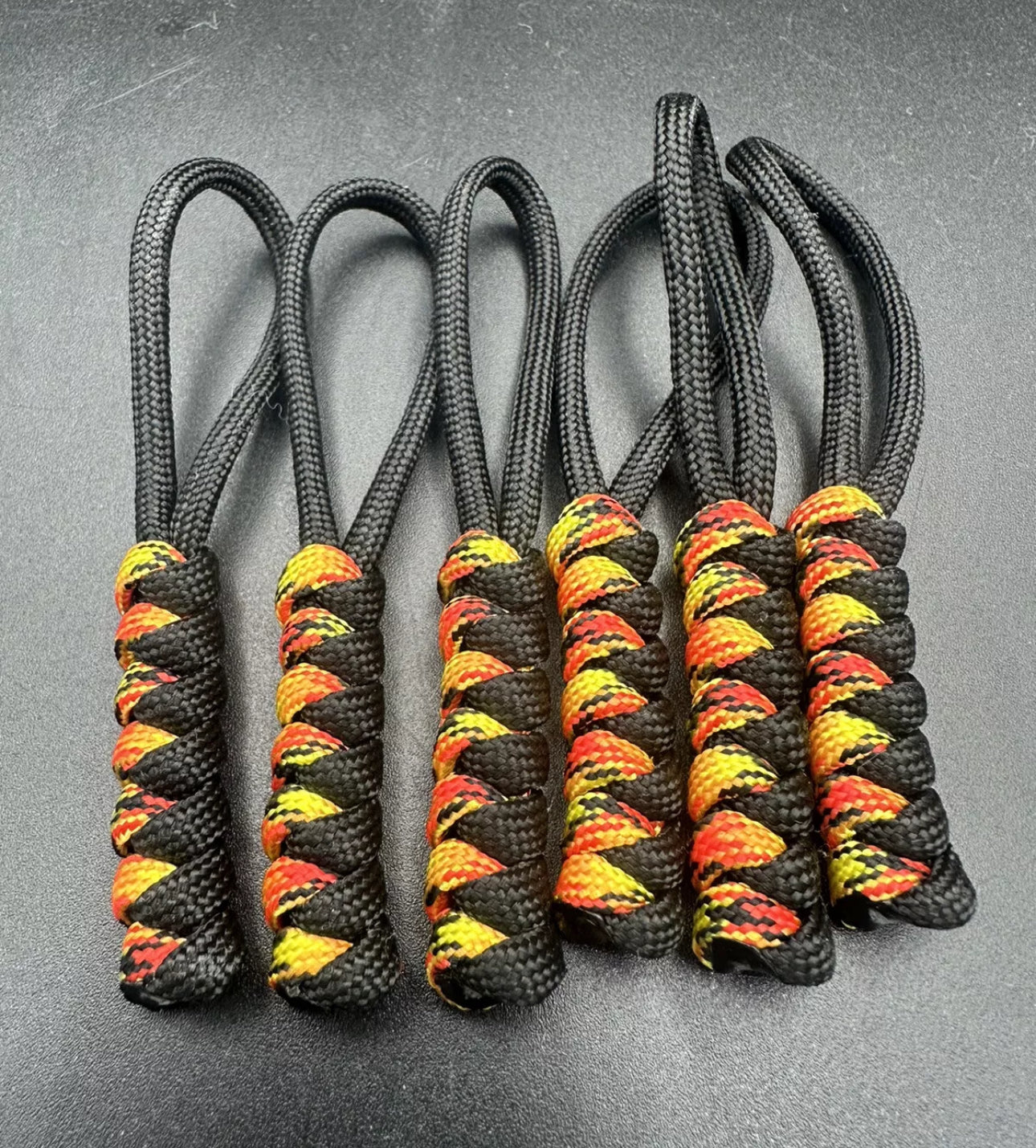 Paracord zipper pulls in packs of 6 limited edition Halloween range