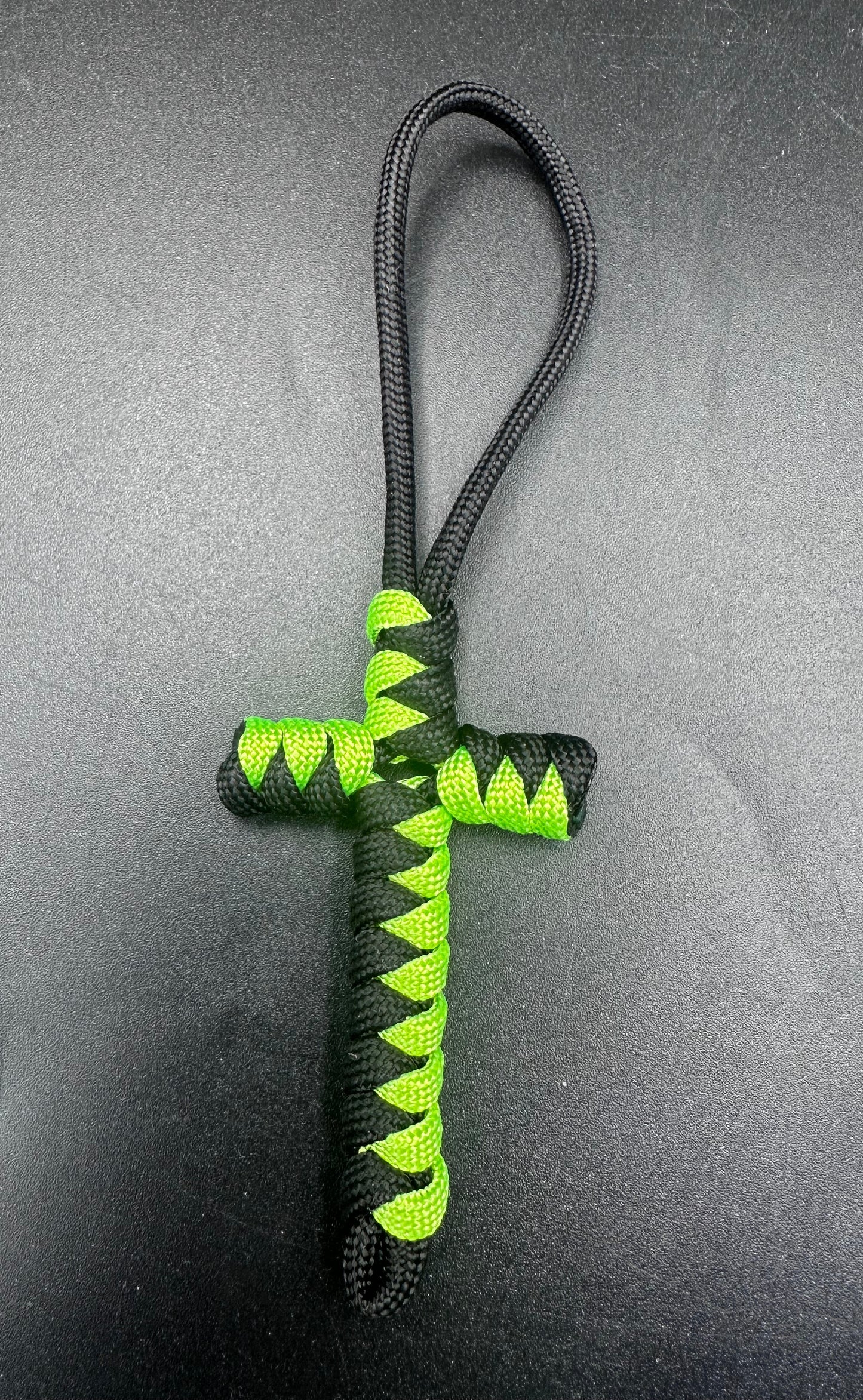 Paracord Cross Keyring, Bag Attachment, Handmade Crucifix, Hand Made lanyards (halloween editions)