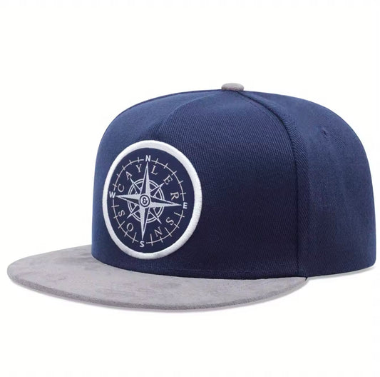 Snap-back Compass Button Duck Tongue Hat
