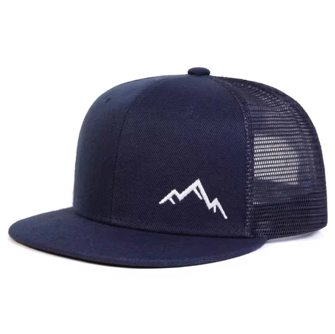 Snap- back Mountain Embroidered Net Hats for Spring Summer Outdoors Adjustable Baseball Caps