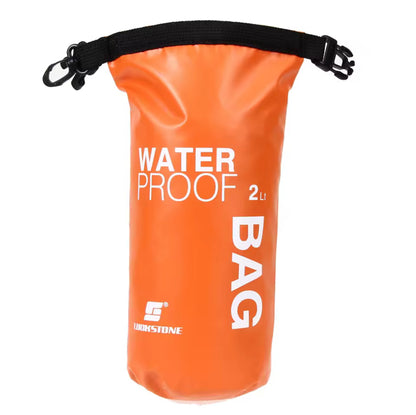 Waterproof 2L dry bag lightweight portable outdoor gear storage in Orange