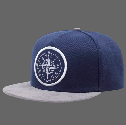 Snap-back Compass Button Duck Tongue Hat