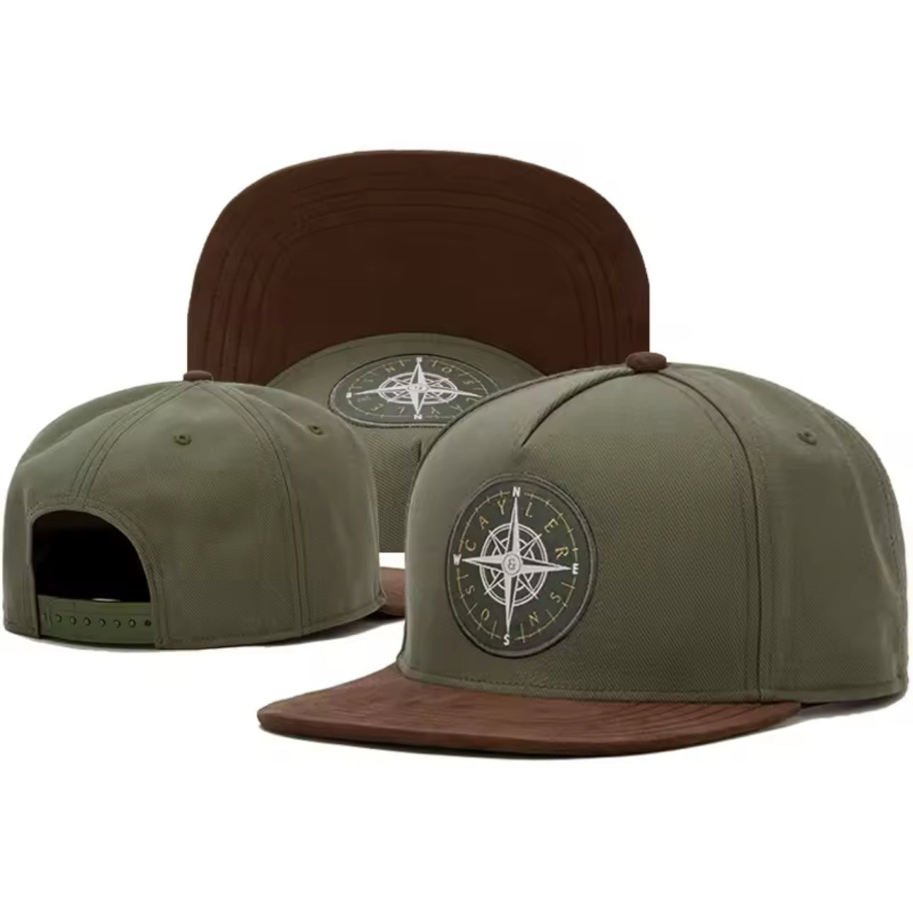 Snap-back Compass Button Duck Tongue Hat