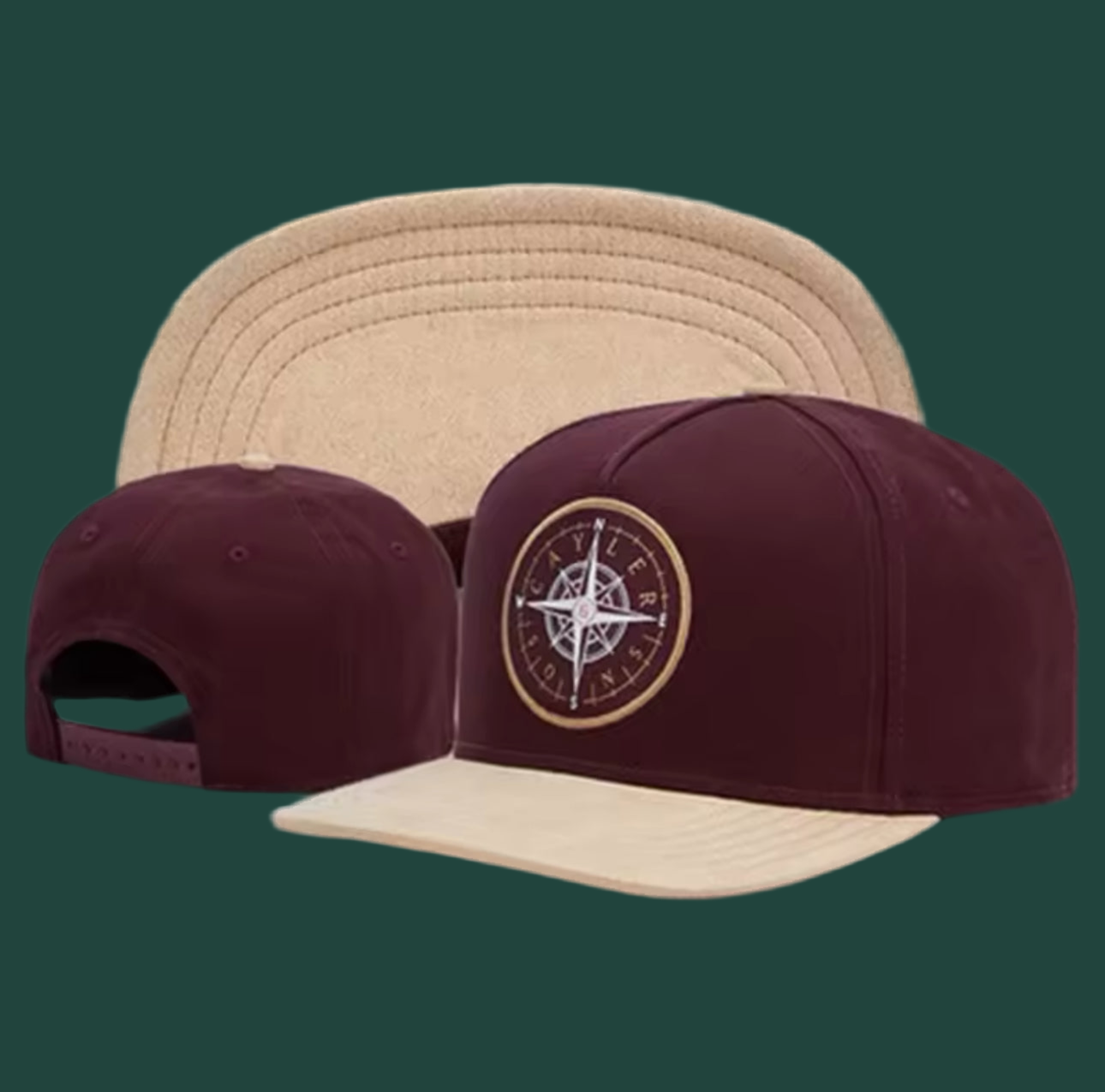 Snap-back Compass Button Duck Tongue Hat