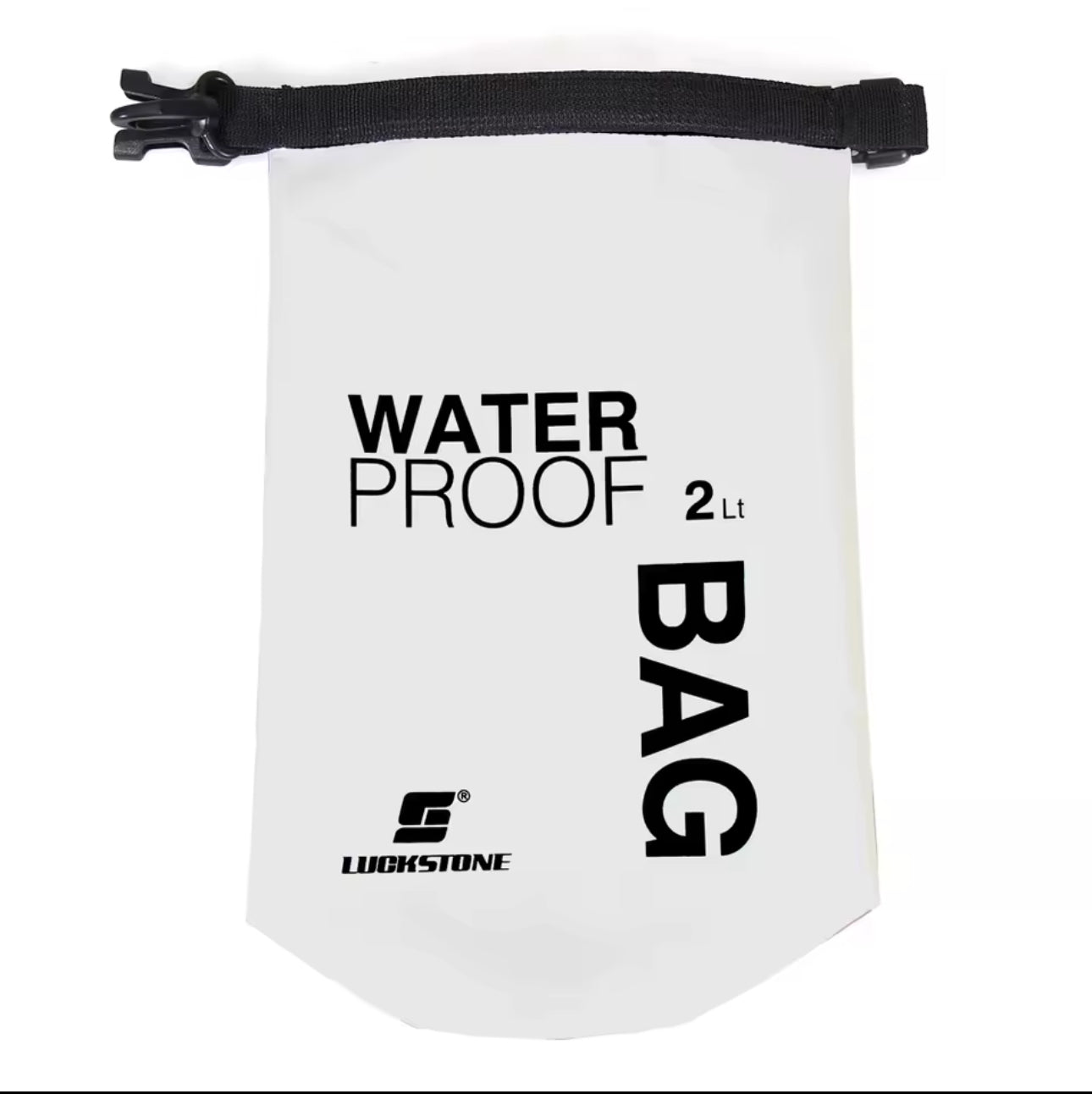 2L waterproof dry bag perfect for swimming hiking and outdoor adventures in White