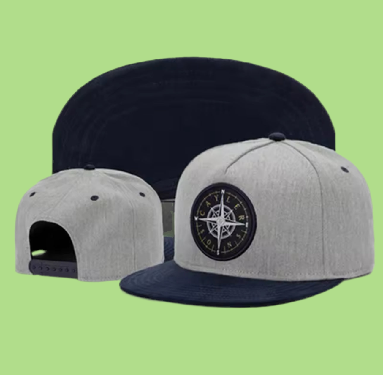 Snap-back Compass Button Duck Tongue Hat