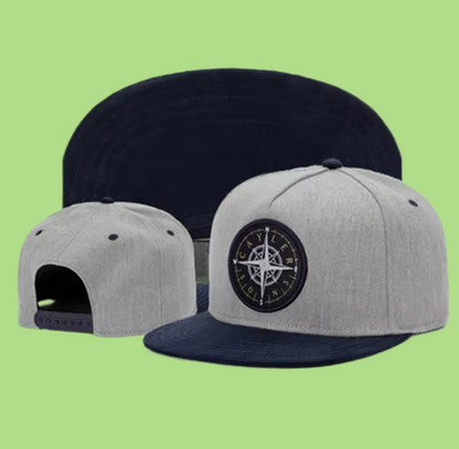 Snap-back Compass Button Duck Tongue Hat