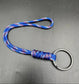 Paracord snake Knott lanyard with black split Ring
