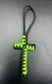 Paracord Cross Keyring, Bag Attachment, Handmade Crucifix, Hand Made lanyards (halloween editions)