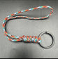 Paracord snake Knott lanyard with black split Ring