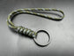 Paracord snake Knott lanyard with black split Ring