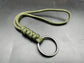 Paracord snake Knott lanyard with black split Ring