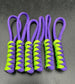 Paracord zip pulls in a Halloween themed purple and Neon Green 
Sold as a 6 pack theses are light weight, strong and all handmade in our U.K. store