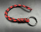 Paracord snake Knott lanyard with black split Ring