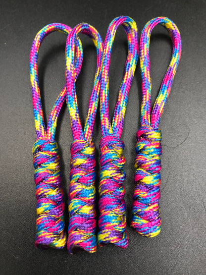 Tactical Paracord Zipper Pulls 4-Pack - EDC Survival Gear