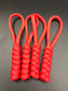 Paracord zip pulls in a red (4 pack) light weight and strong, handmade in U.K