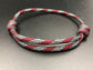 Paracord friendship bracelet In Burgandy - grey light weight and adjustable