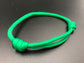 Paracord friendship bracelet In lawn green light weight and adjustable