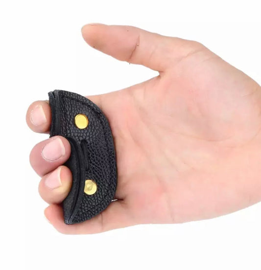 Leather archery finger tab for right and left 
