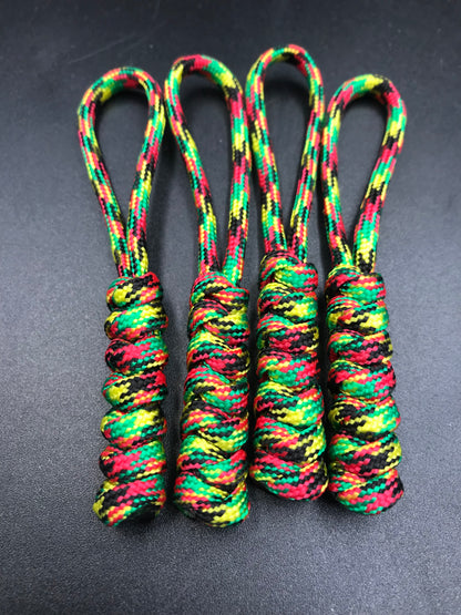Tactical Paracord Zipper Pulls 4-Pack - EDC Survival Gear