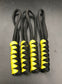 Paracord zip pulls in  black and yellow (4 pack) light weight and strong, handmade in U.K