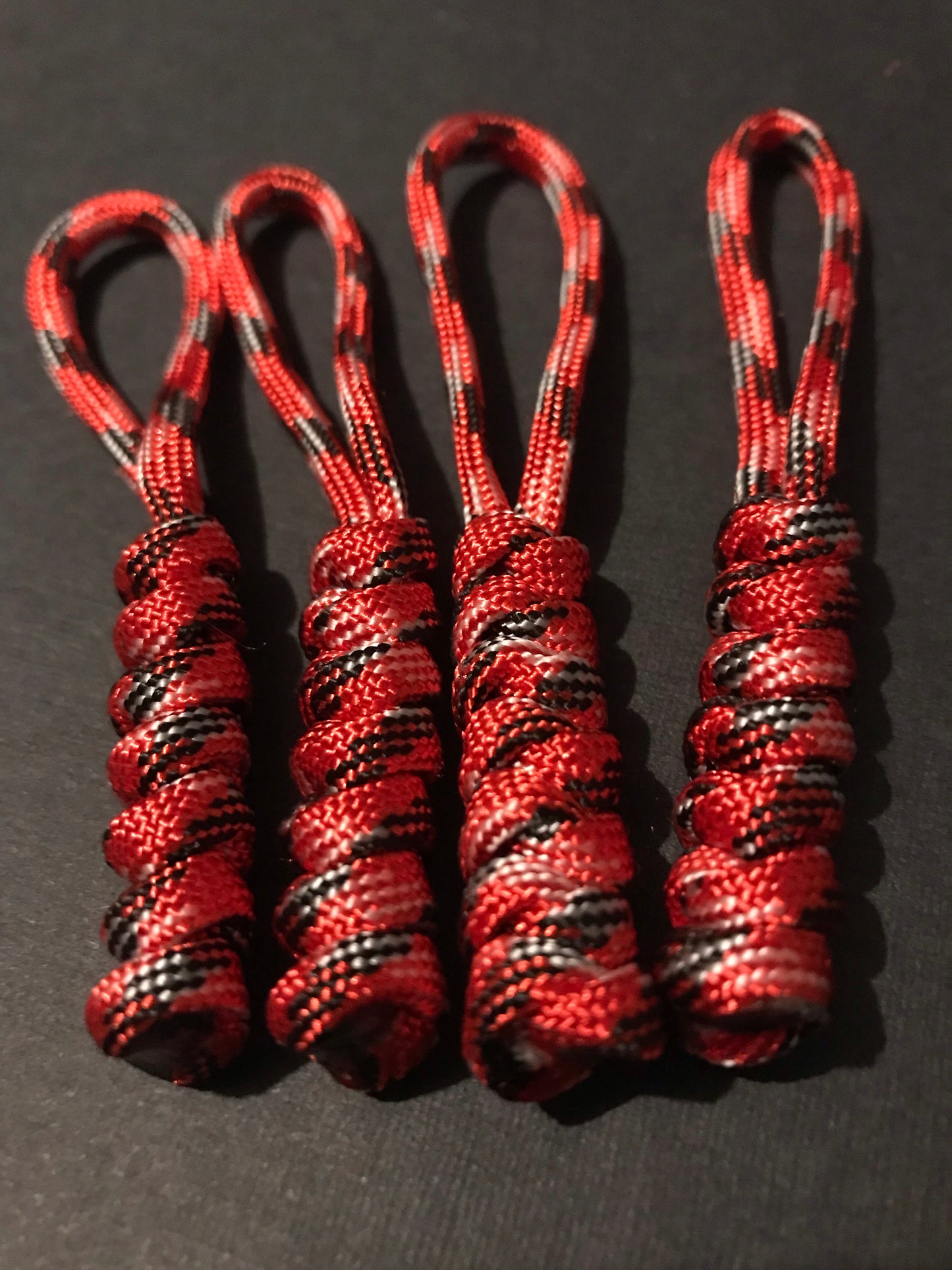 Tactical Paracord Zipper Pulls 4-Pack - EDC Survival Gear