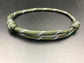Paracord friendship bracelet In olive green - blue fleck light weight and adjustable