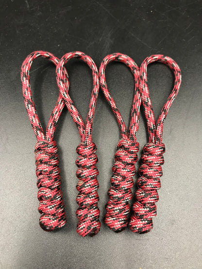 Tactical Paracord Zipper Pulls 4-Pack - EDC Survival Gear