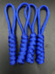 Paracord zip pulls in blue(4 pack) light weight, strong and hand crafted in U.K