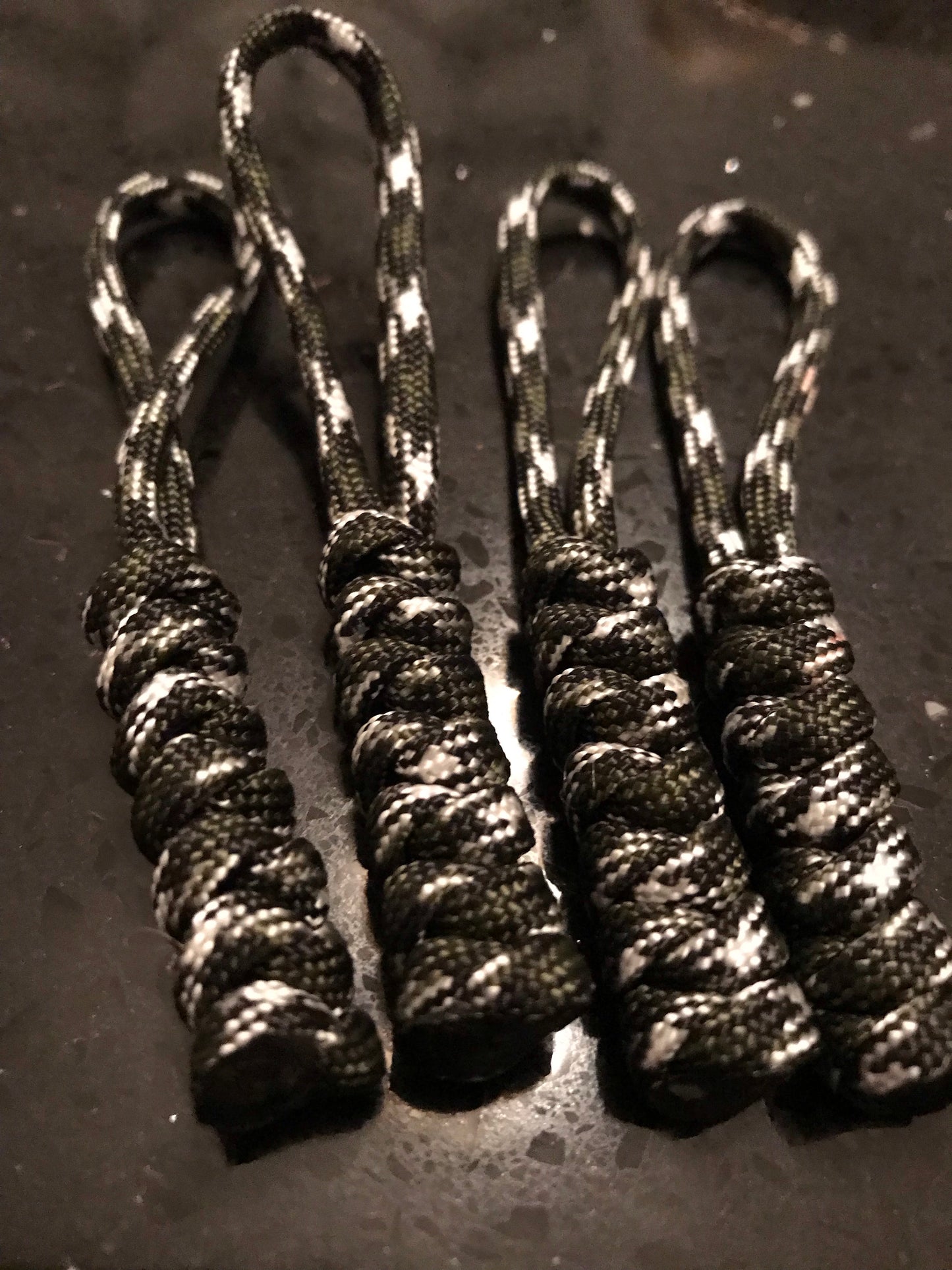 Tactical Paracord Zipper Pulls 4-Pack - EDC Survival Gear