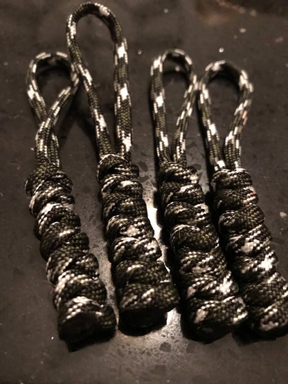Tactical Paracord Zipper Pulls 4-Pack - EDC Survival Gear