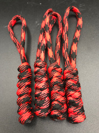 Tactical Paracord Zipper Pulls 4-Pack - EDC Survival Gear