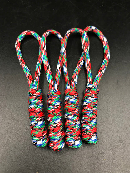 Tactical Paracord Zipper Pulls 4-Pack - EDC Survival Gear