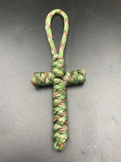 Paracord Cross Keyring, Bag Attachment, Handmade Crucifix, Hand Made lanyards