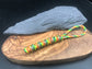 Hand made Paracord lanyard in Reggae themed (yellow green and red ) coloured snake knot design