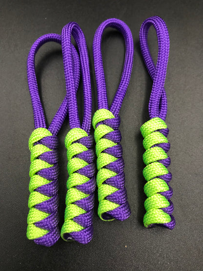 Tactical Paracord Zipper Pulls 4-Pack - EDC Survival Gear