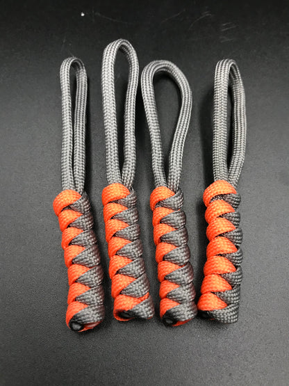 Tactical Paracord Zipper Pulls 4-Pack - EDC Survival Gear