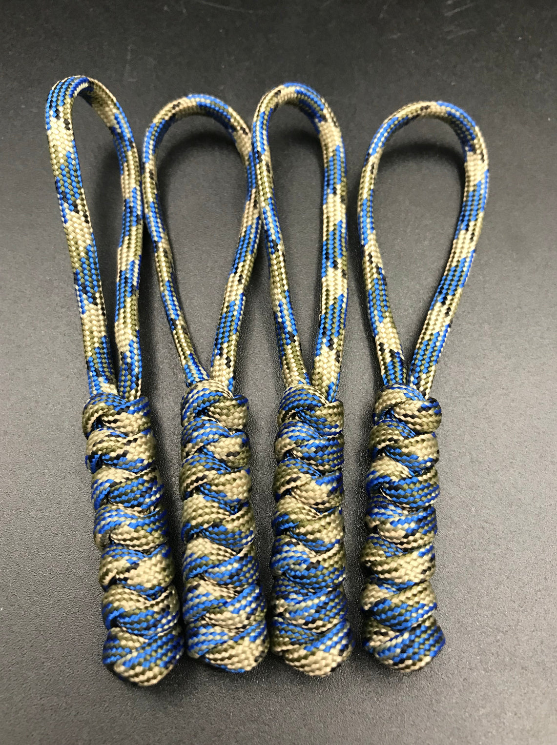 Tactical Paracord Zipper Pulls 4-Pack - EDC Survival Gear