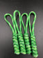 Paracord zip pulls in cactus green (4 pack) light weight strong and hand crafted in U.K
