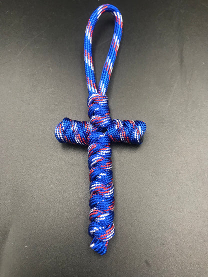 Paracord Cross Keyring, Bag Attachment, Handmade Crucifix, Hand Made lanyards