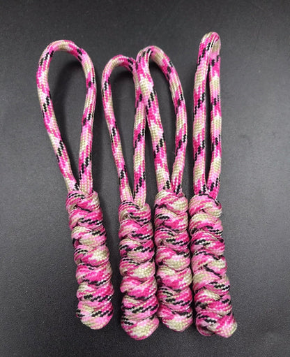 Tactical Paracord Zipper Pulls 4-Pack - EDC Survival Gear