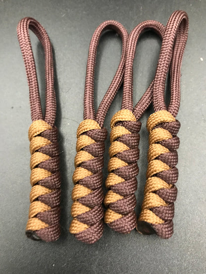 Tactical Paracord Zipper Pulls 4-Pack - EDC Survival Gear
