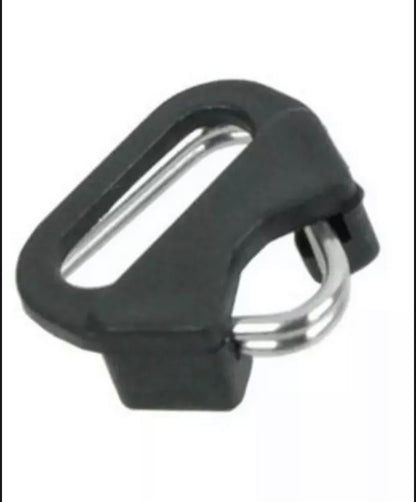 Triangulal shaped metal and plastic camera strap adaptor