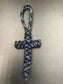 Handmade Paracord cross crucifix pendant in Dark marine camo 