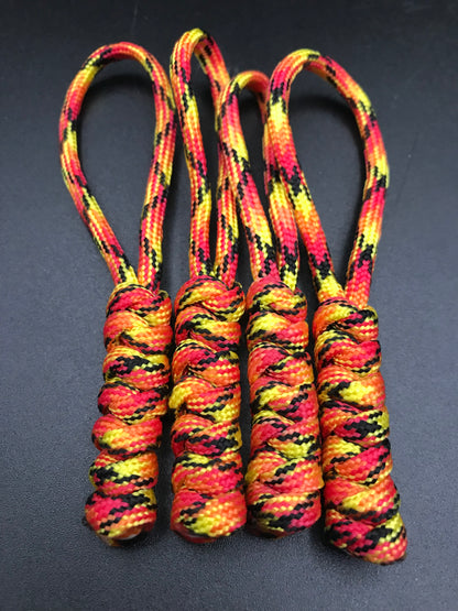 Tactical Paracord Zipper Pulls 4-Pack - EDC Survival Gear