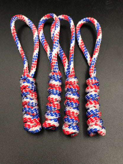 Tactical Paracord Zipper Pulls 4-Pack - EDC Survival Gear