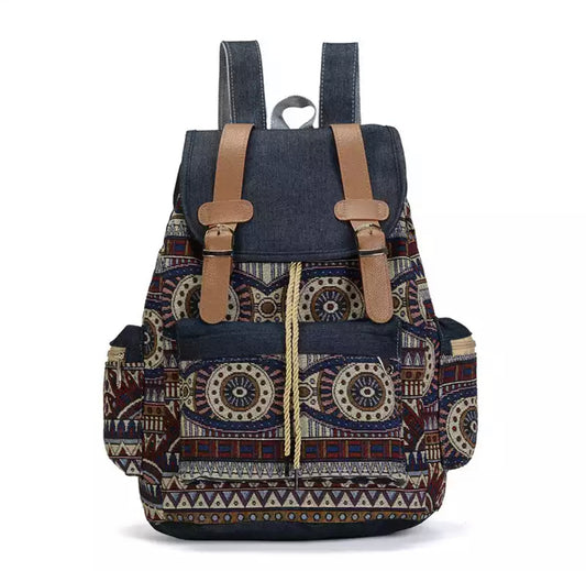 Tribal themed hiking bag for men and women